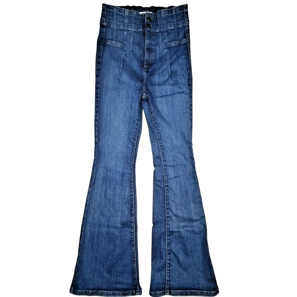 We The Free Jayde Flare Jeans Women's 29 (Fits 28x32) Hi-Rise‎ Preppy Festival